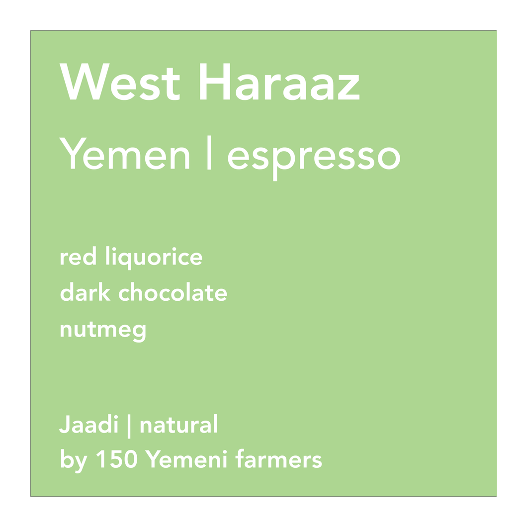 West Haraaz, Yemen espresso